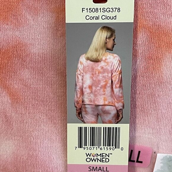 Green Tea Tie Dye Lightweight Sweatshirt Sm - Picture 3 of 5